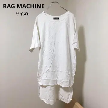 세련된 티셔츠 RAGMACHINE/러그 머신 뒷면이 긴 티셔츠 무지