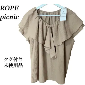 로페피크닉 ROPEPicnic 택 포함 프릴 블라우스 베이지