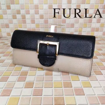 FURLA 훌라 가죽 바이컬러 장지갑