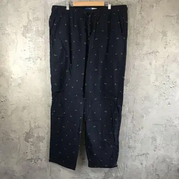 az264 구제 의류 패턴 팬츠 파자마 팬츠 네이비 90년대 Y2K