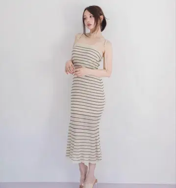 andmary lana body dress beige 앤드 마리
