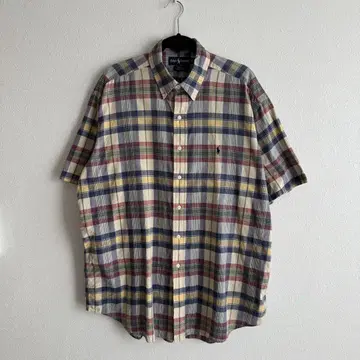 Ralph Lauren Blake 반팔 셔츠 XL 체크 무늬