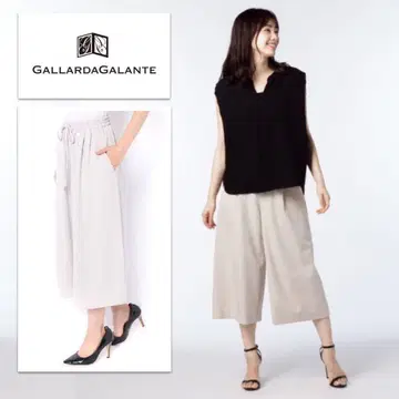 개럴개런트 / 편하고 예쁜 허리 밴딩 이지 와이드 팬츠 라이트 그레이
