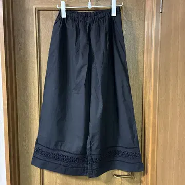 YARRA 밑단 레이스 와이드 팬츠
