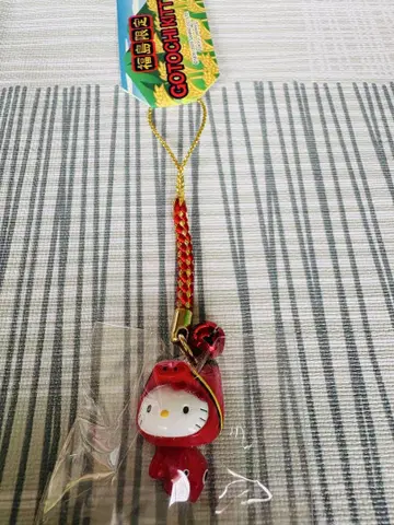 헬로키티 지역 키티 스트랩 미사용품 후쿠시마 한정 빨간색 키티