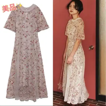 레이스 엠브로이더리 플리츠 드레스 원피스