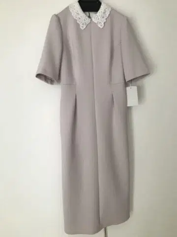 새상품 CELFORD 셀포드 연보라 레이스 옷깃 반팔 원피스