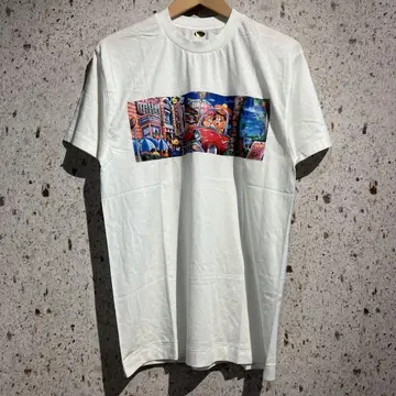 90s 마쓰시타 신 아트 프린트 티셔츠 빈티지