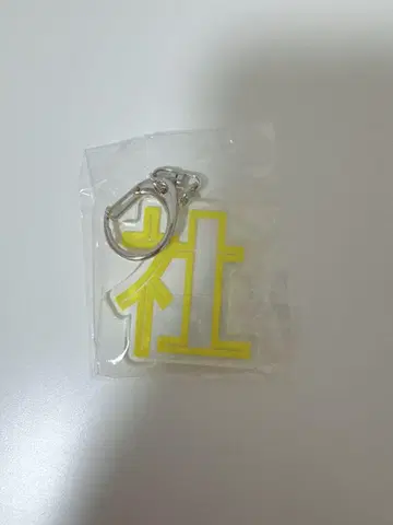 녹색과 노란색 사회 가챠 키링 '사'