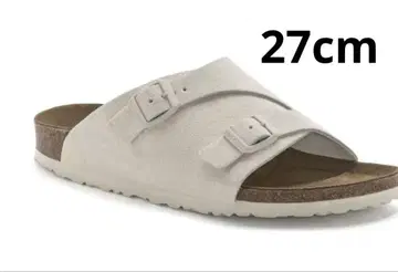 새상품 BIRKENSTOCK 취리히 스웨이드 가죽 샌들 42 27cm