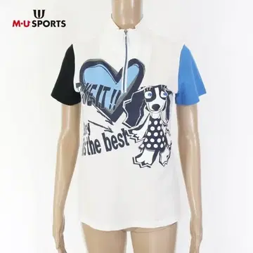 새상품 MU SPORTS 반팔 상의 40 LCS1696 M 사이즈 골프