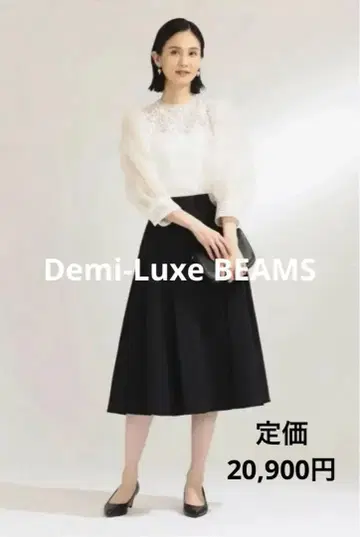 새상품급 Demi-Luxe 빔즈 자수 시어 블라우스