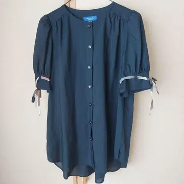 BLUE LABEL CRESTBRIDGE 오분 소매 셔츠 36 네이비