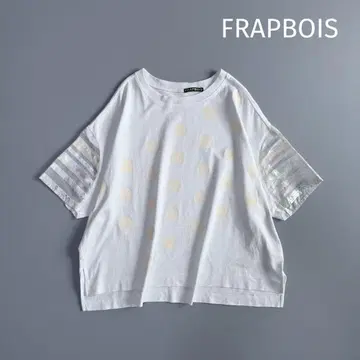 플라보아 도트 시어 티셔츠 반팔 티셔츠