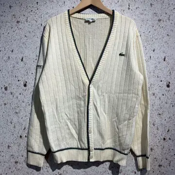 90s CHEMISE 라코스테 V넥 가디건 울 아크릴