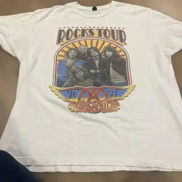 Aerosmith Rocks Tour 티셔츠 76-77 재고 정리 가격