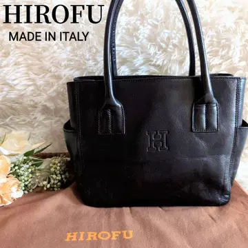 HIROFU 히로후 천연 가죽 토트백 H 로고 이탈리아제