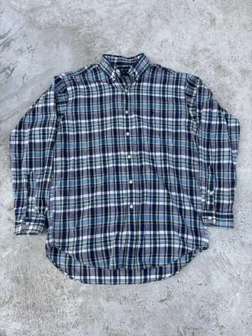90년대 Ralph Lauren 체크 셔츠, 인도산