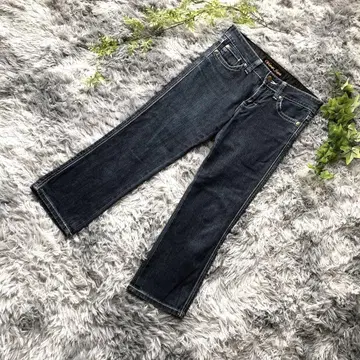 Something Vienus Jean 스트레이트 데님 다크 블루 M