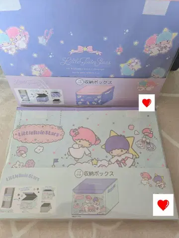 산리오 리틀트윈스타 키키라라 뚜껑이 있는 수납 박스