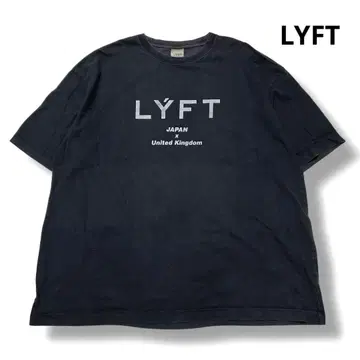 LYFT 티셔츠 반팔 블랙 XL 빅 로고 코튼