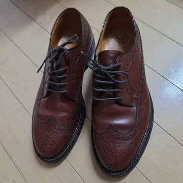 스카치 그레인 브라운 윙 칩 가죽 신발 24cm 3E