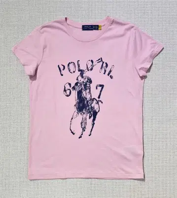 POLO 핑크 반팔 폴로 플레이어 프린트