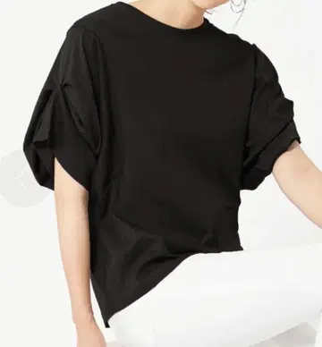iCB Silkete Rib 티셔츠 블랙 검정 S 사이즈