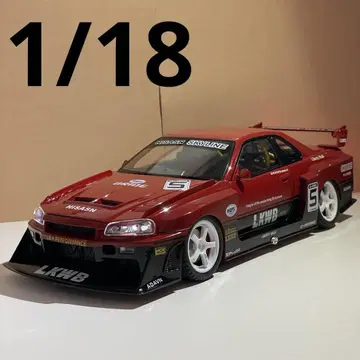 닛산 스카이라인 GT-R BNR34 리버티 워크 1/18 레드