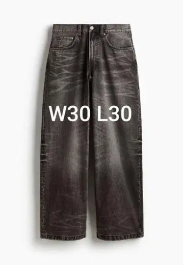 즉시 완판 H&M 슈퍼 배기 데님 30/30