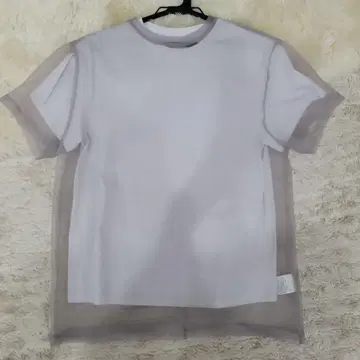 르 쉘 블루 시스루 반팔 티셔츠