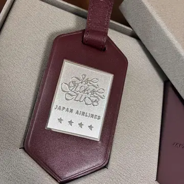 JAL 글로벌 클럽 가메택 4성급 네임택 빨간색