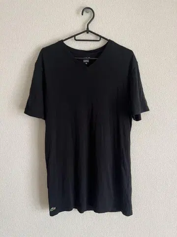라코스테 블랙 V넥 티셔츠 S