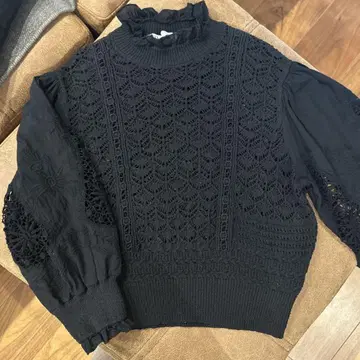 새상품급 자라 ZARA 크롭 크로셰 뜨개질 니트 여성용 iM