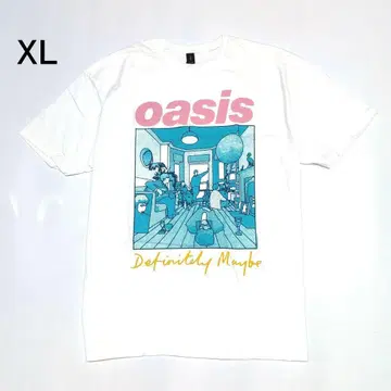 새상품 정품 OASIS 오아시스 티셔츠 밴딩 티셔츠 화이트 XL