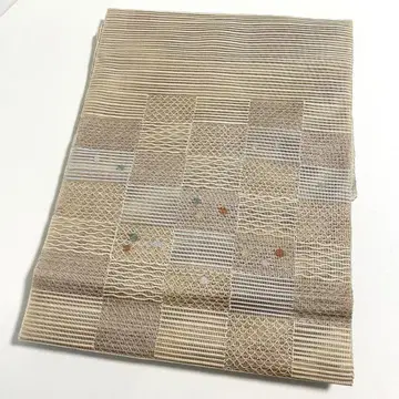 M247 여름 오비 명주 자수 이치마츠 순수 실크 나고야 오비
