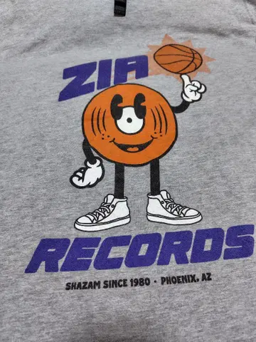 ZIA RECORDS 티셔츠 그레이 L 사이즈