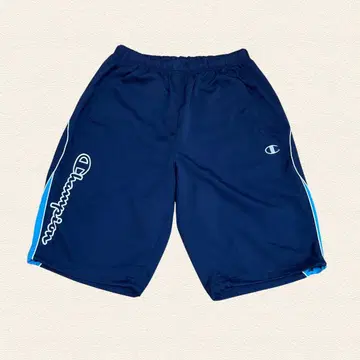 Champion 챔피온 트랙 팬츠 네이비 하프 팬츠 로고