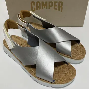 새상품 Camper Oruga 캠퍼 샌들 실버 41