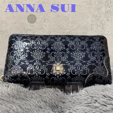 ANNA SUI 안나수이 라운드 지퍼 장지갑 네이비