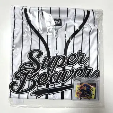 슈퍼 비버 베이스볼 셔츠 스트라이프 스티커 세트