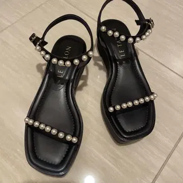 LE TALON 4cm 펄 플랫폼 샌들