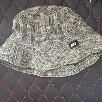 90s 화이트 택 USA제 US제 나이키 버킷 햇 그린 계열 체크