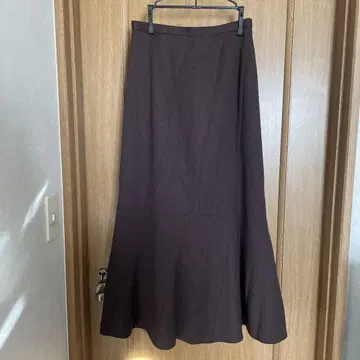 미사용 울 플레어 롱 스커트