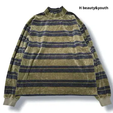 H beauty&youth 벨로아 보더 트레이닝복 상의 긴팔