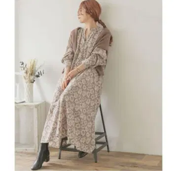 ITEMS URBANRESEARCH 어반 리서치 꽃무늬 래글런 원피스