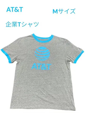 AT&T 기업 티셔츠 M 사이즈 링거 티셔츠 미국 스트릿 통신