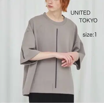 새상품급 UNITED TOKYO 오버 사이즈 티셔츠 사이즈 1 그레이지