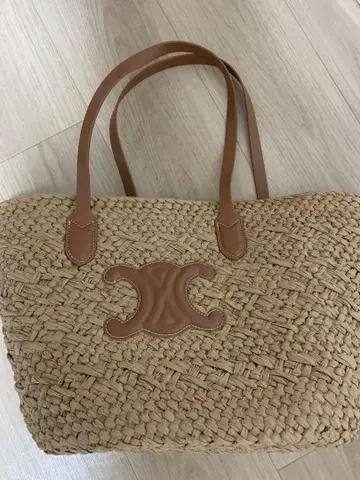 미사용 새상품 빈티지 로고 모티브 바스켓 백