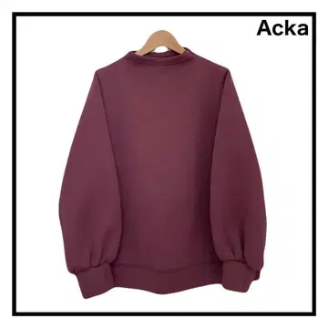 Acka 종이상자 맨투맨 트레이닝복 볼륨 소매 로고 긴팔 여성용